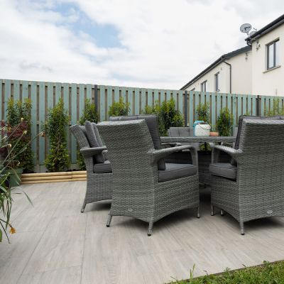 Outdoor Riverwood Smoke Wood-Effect Matt Porcelain Tile 120x30cm - Alternative Image