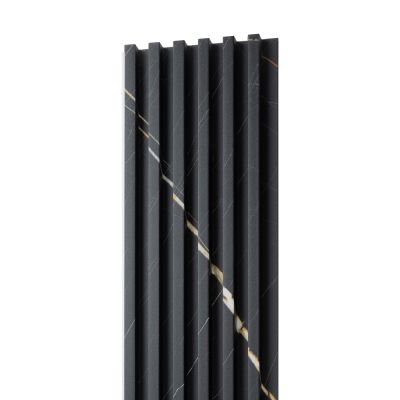 18mm Slat Wall Panel Black Marble 290x17cm