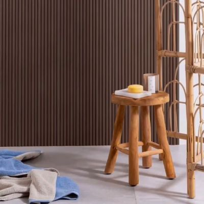 18mm Woodlux Bamboo-Effect Wall Panel Wenge 275x15cm - Alternative Image