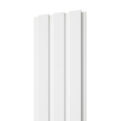 18mm Woodlux Wooden Wall Panel White 275x12cm