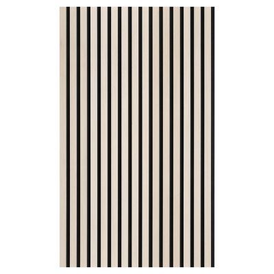 21mm Acoustic Black Felt Wall Panel Cool Oak 240x60cm