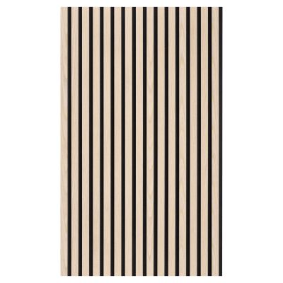21mm Acoustic Black Felt Wall Panel Mid Oak 240x60cm