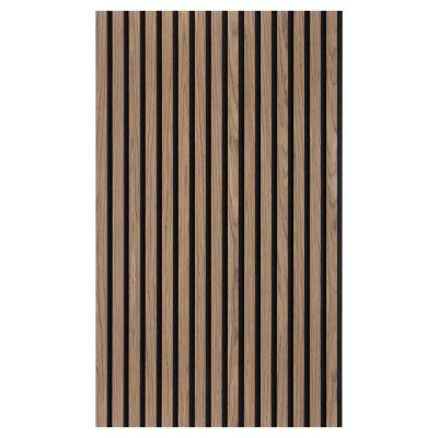 21mm Acoustic Black Felt Wall Panel Walnut 240x60cm