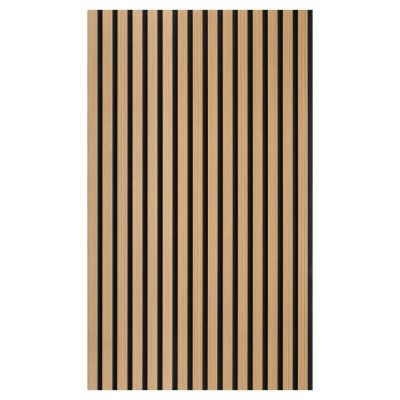 21mm Acoustic Black Felt Wall Panel Warm Oak 240x60cm