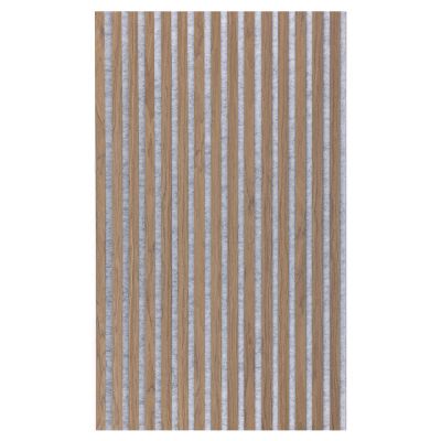 21mm Acoustic Silver Felt Wall Panel Walnut 240x60cm