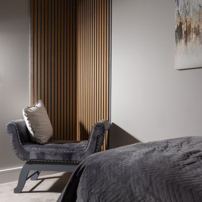 21mm Acoustic Silver Felt Wall Panel Warm Oak 240x60cm - Alternative Image