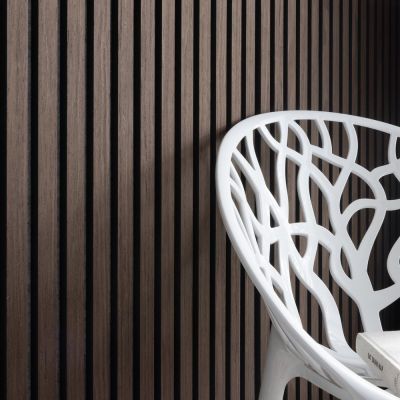 21mm Acoustic Silver Felt Wall Panel Wenge 240x60cm - Alternative Image