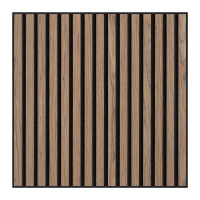 21mm Acoustic Slat Wall Panel Walnut 60x60cm