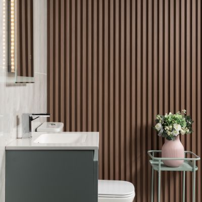 24mm Slat Wall Panel Walnut 290x16.8cm - Alternative Image
