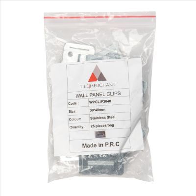 Stainless Steel Clips for Wall Panels (25pcs/bag) - Alternative Image