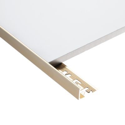 10mm Yankee Gold Polished Square Edge Tile Trim 2.4m - Alternative Image